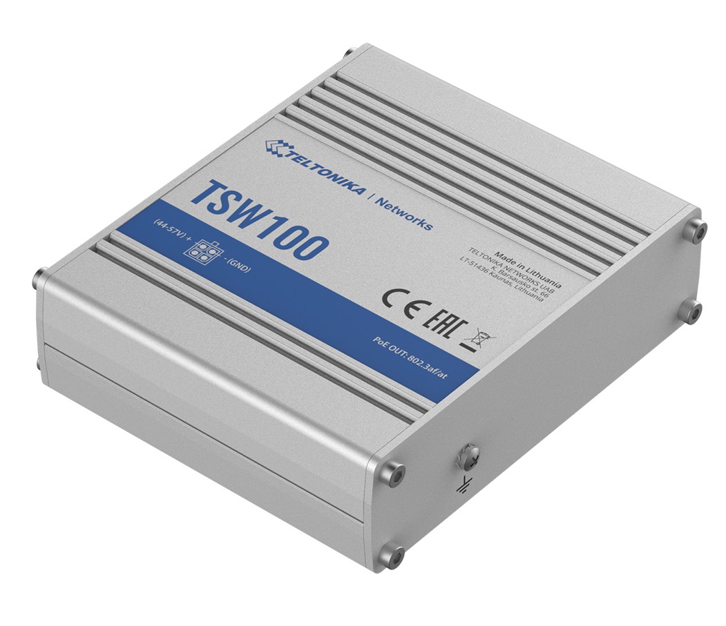 Industrijski stikalo TSW100: 4xPoE+, 5xGigabit 3