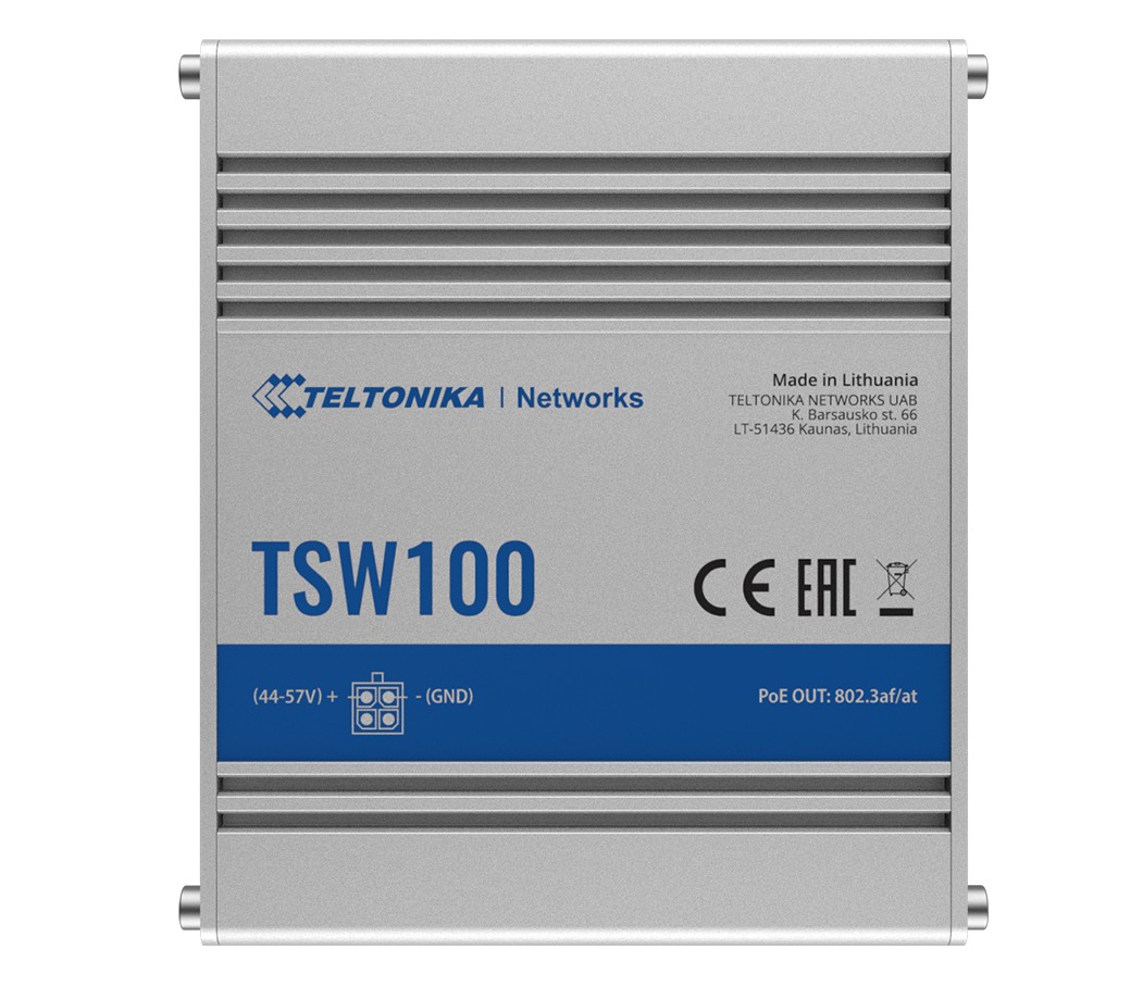 Industrijski stikalo TSW100: 4xPoE+, 5xGigabit 4
