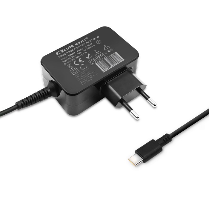 Omrežni polnilnik 65W USB-C PD, 5-20V, 3.3A, črn 6