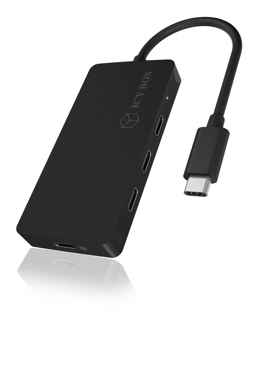 IcyBox IB-HUB1429-CPD USB-C Hub, 3x USB-C, 1x USB-C PD 100W 5