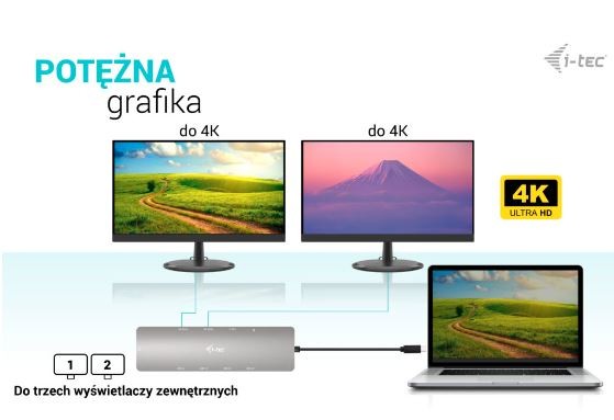 USB-C Docking Station Metal Nano z 2x HDMI, PD 100W 7