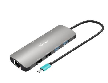 USB-C Docking Station Metal Nano z 2x HDMI, PD 100W