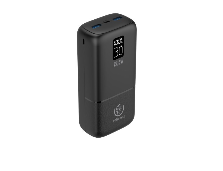 Powerbank 30.000mAh z LCD zaslonom, PD 22,5W 3