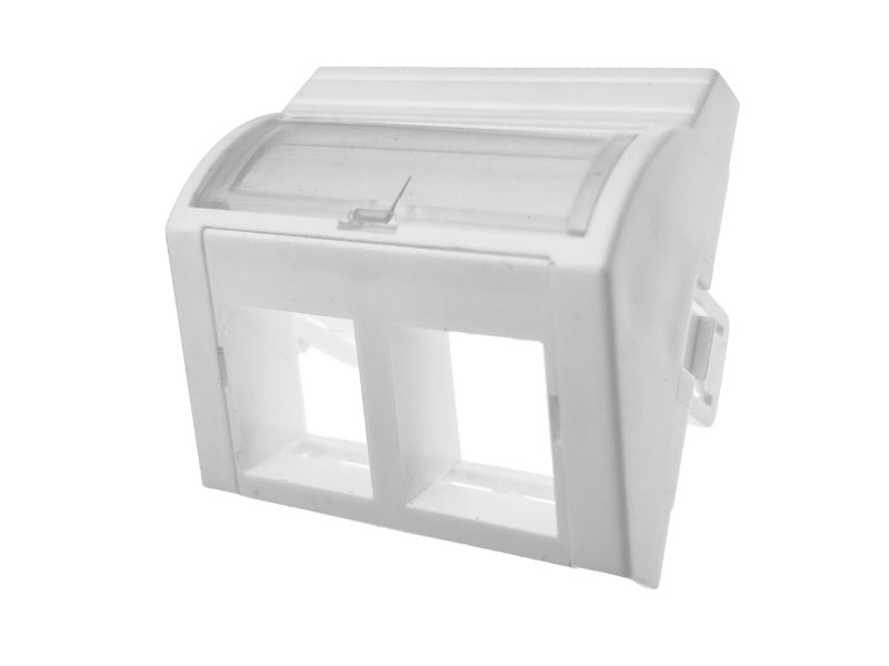 Adapter 45x45 z 2xRJ45 (izbočen kotni)