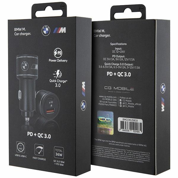 Avtomobilski polnilnik 20W PD-QC 3.0, hitro polnjenje, črn 2