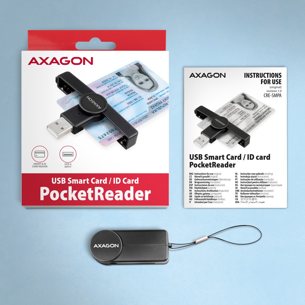 Bralnik ID kartic CRE-SMPA PocketReader USB-A 6