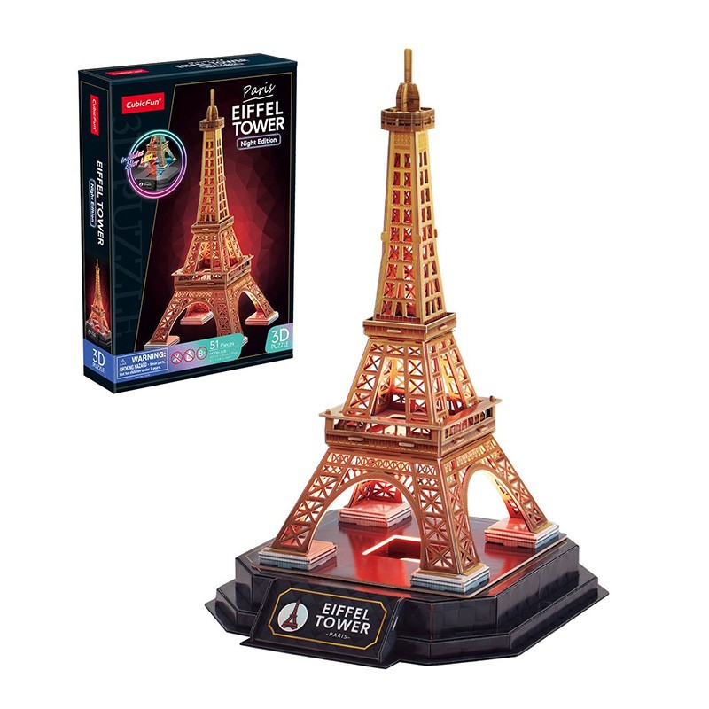 3D LED Puzzle - Eifflov stolp (Nočna verzija) 2