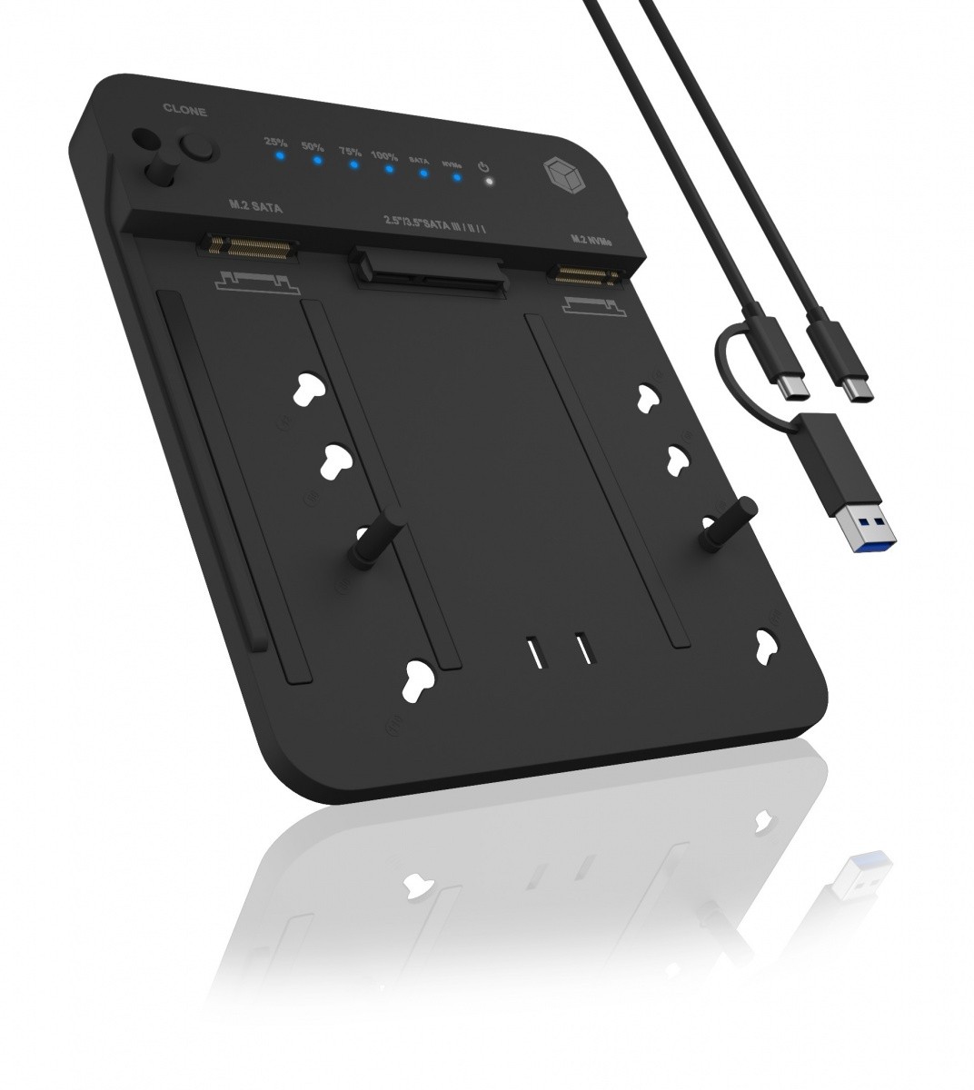 Dlesna postaja IB-2915MSCL-C31 za M.2 NVMe/SATA SSD/HDD
