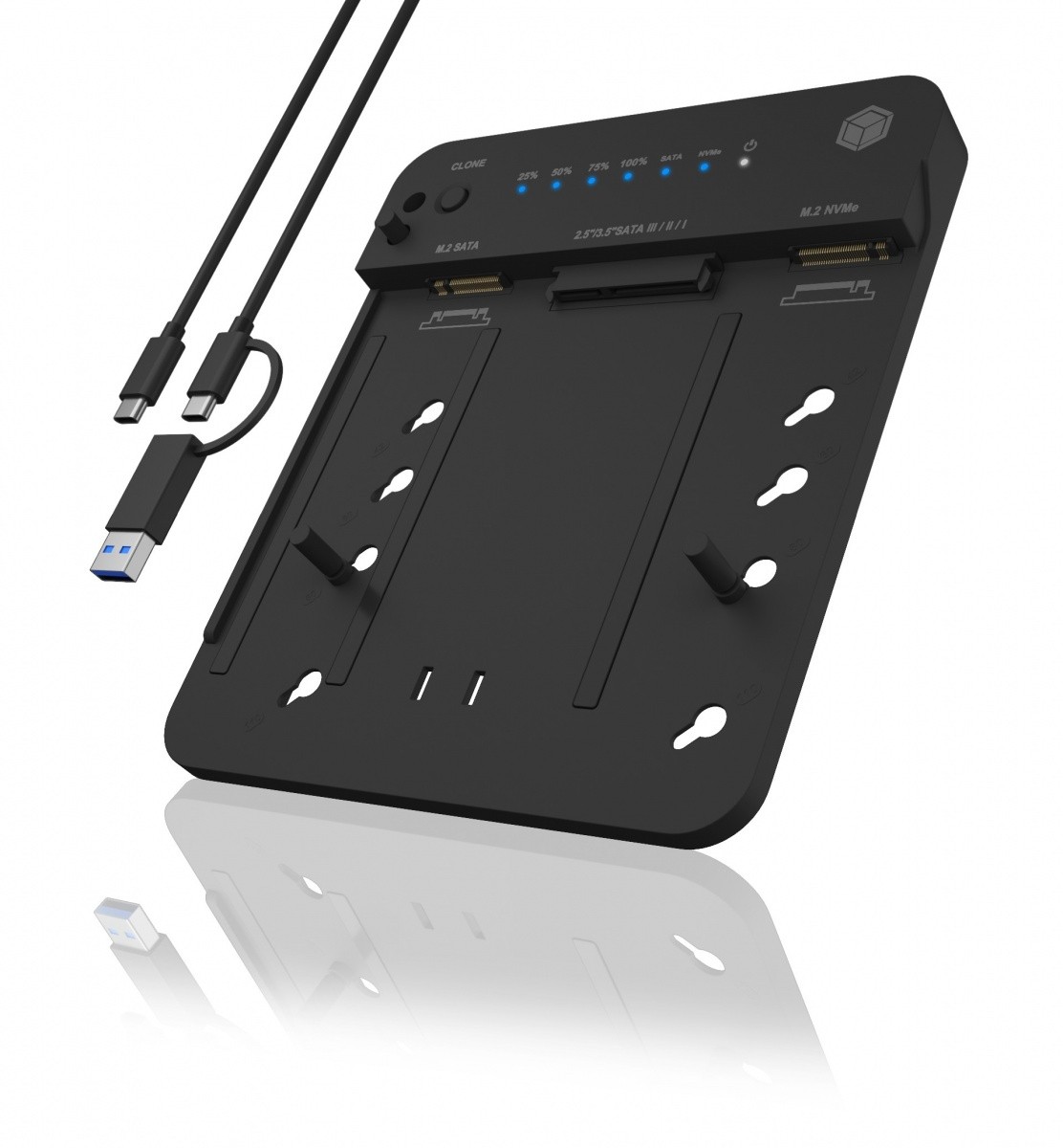 Dlesna postaja IB-2915MSCL-C31 za M.2 NVMe/SATA SSD/HDD 2