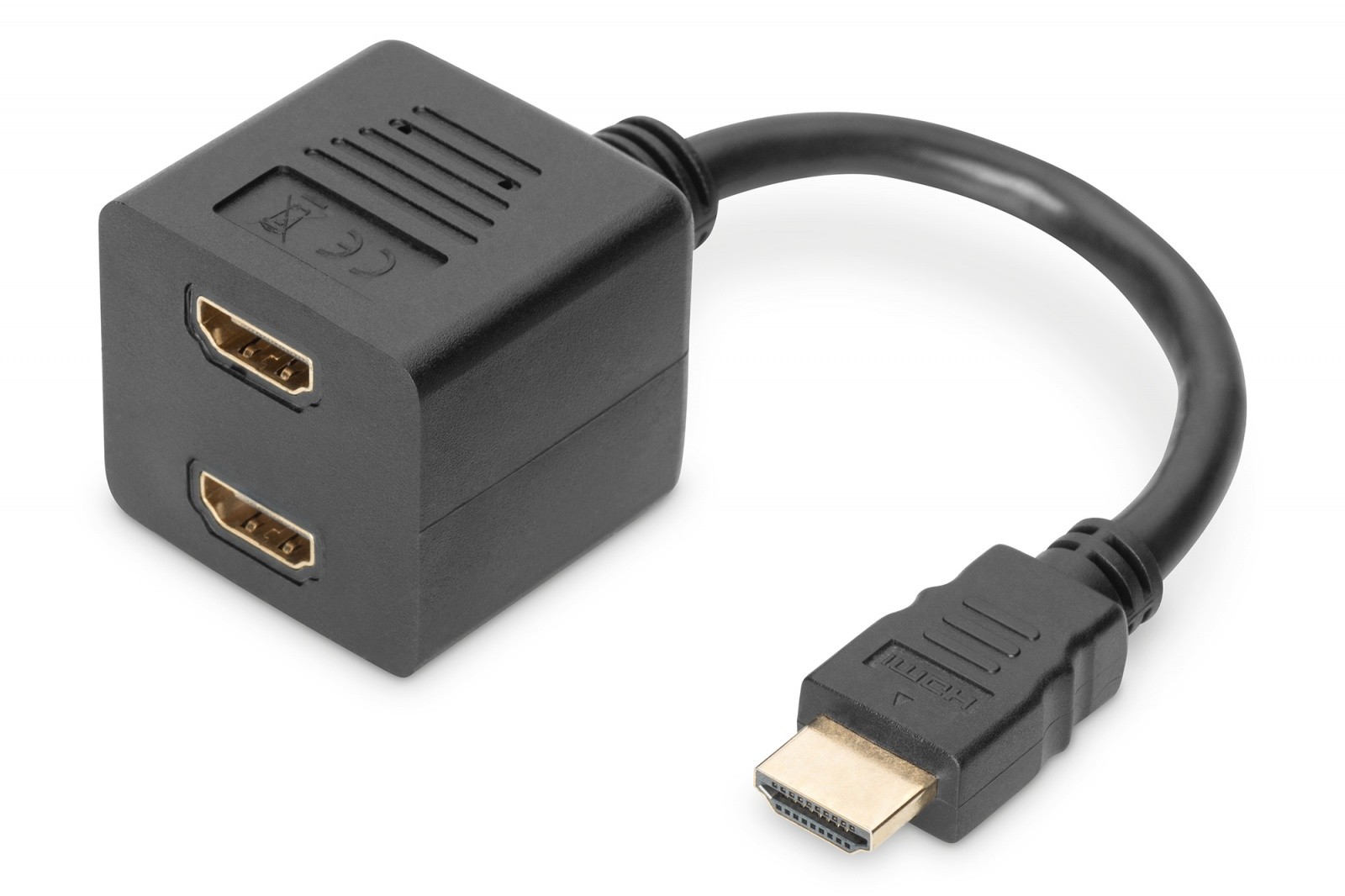 HDMI razdelilni kabel High Speed 1080p, 0.2m, črn