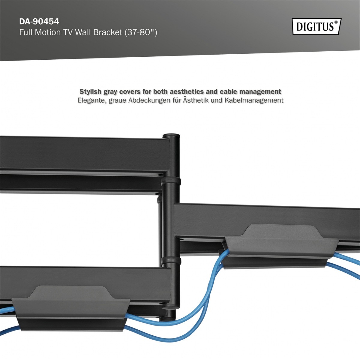 Stenski nosilec za TV 37-80", 60kg, VESA 600x400 4