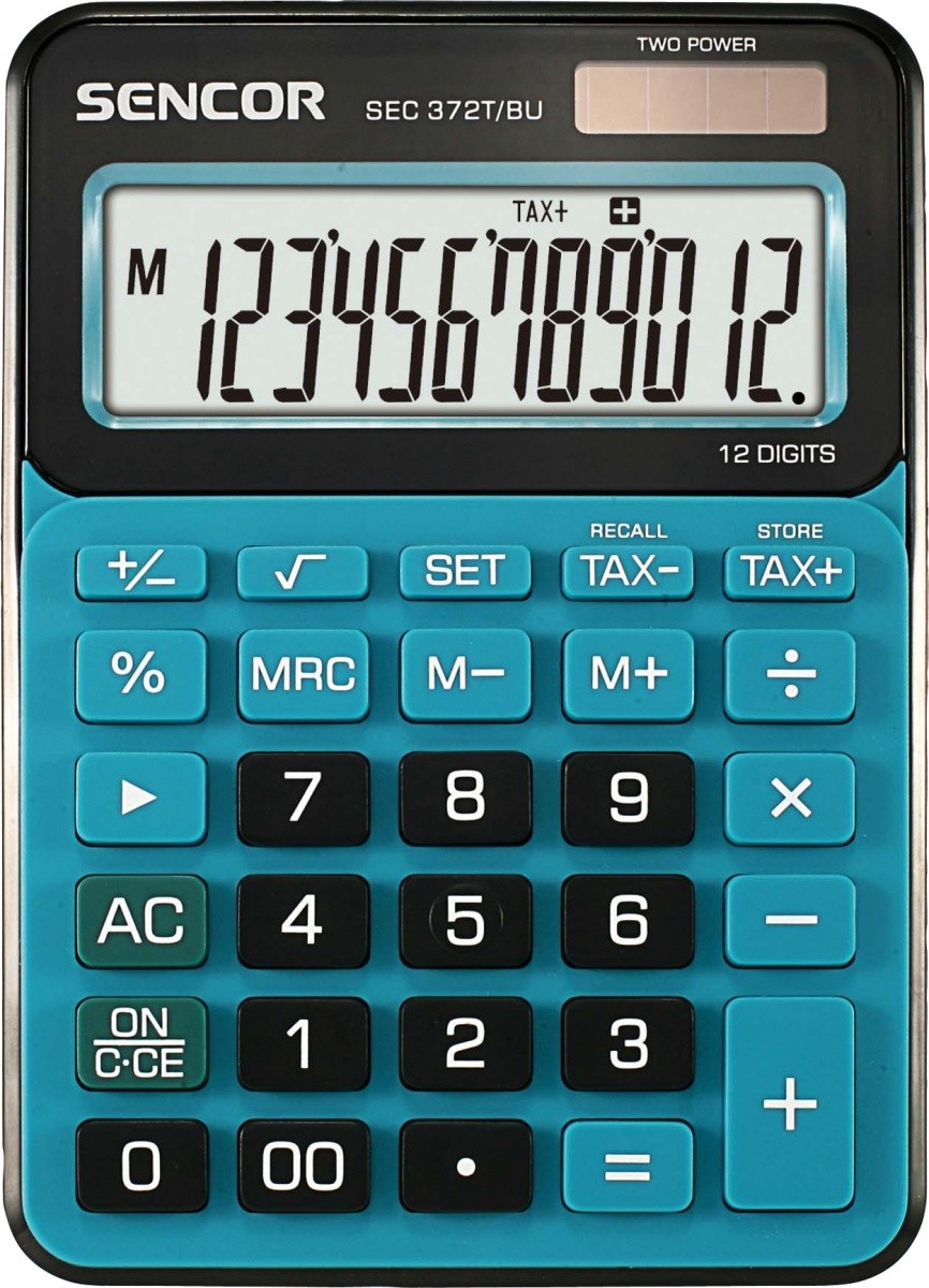Namizni kalkulator SEC 372BU, 12-mestni LCD