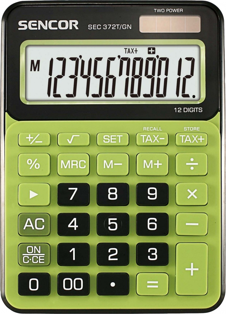 Namizni kalkulator SEC 372GN, 12-mestni LCD