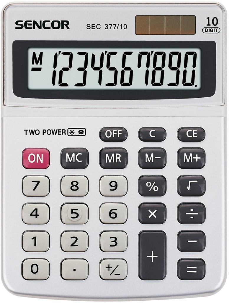Namizni kalkulator SEC 377/10, 10-mestni LCD