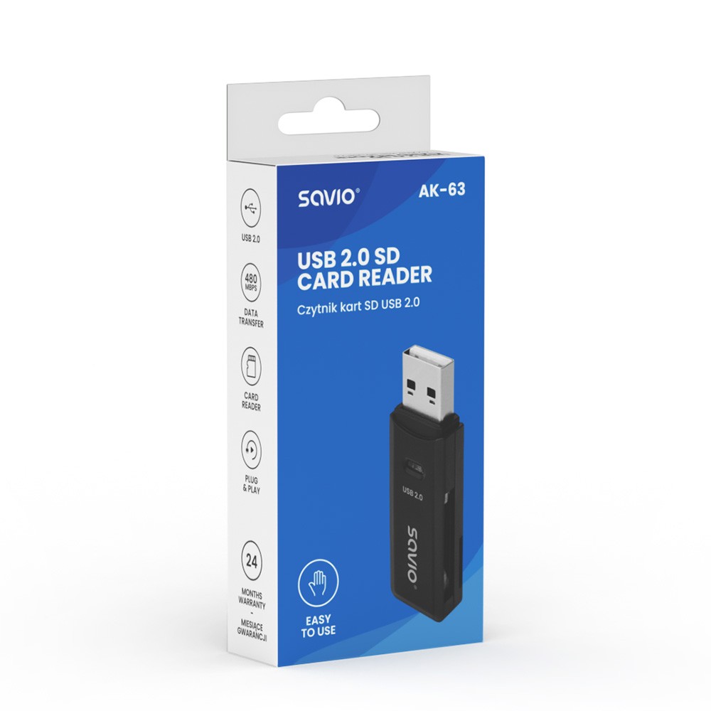 Bralnik kartic SD, USB 2.0 4