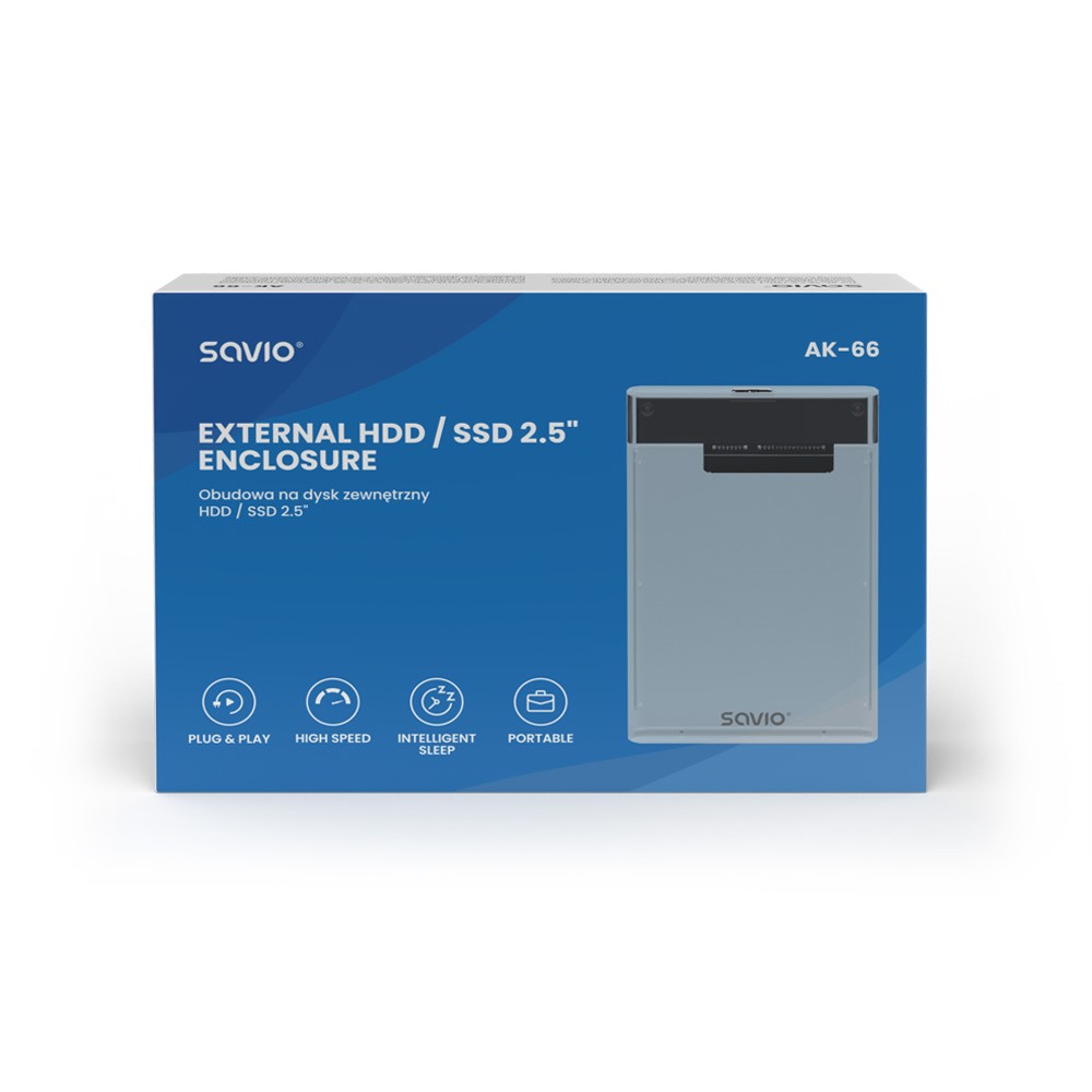 Zunanja naprava za 2.5" HDD/SSD, USB 3.0, prozorna 4
