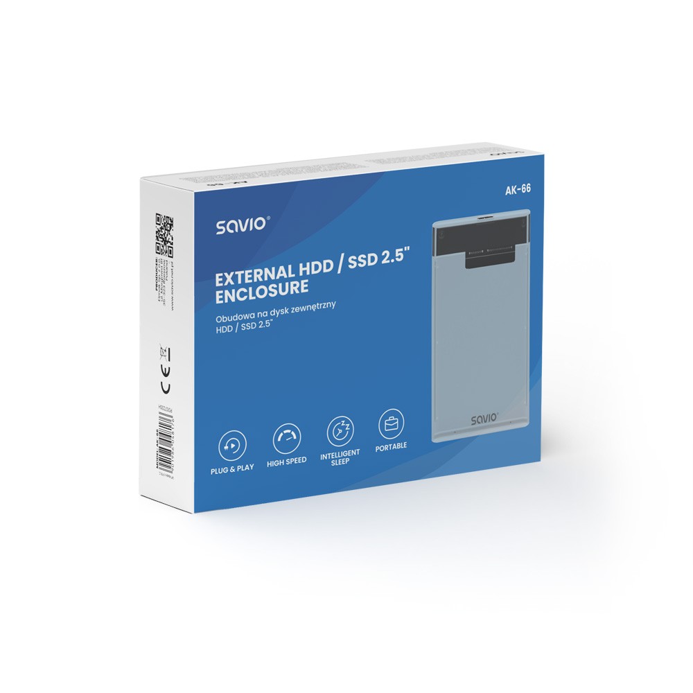 Zunanja naprava za 2.5" HDD/SSD, USB 3.0, prozorna 5