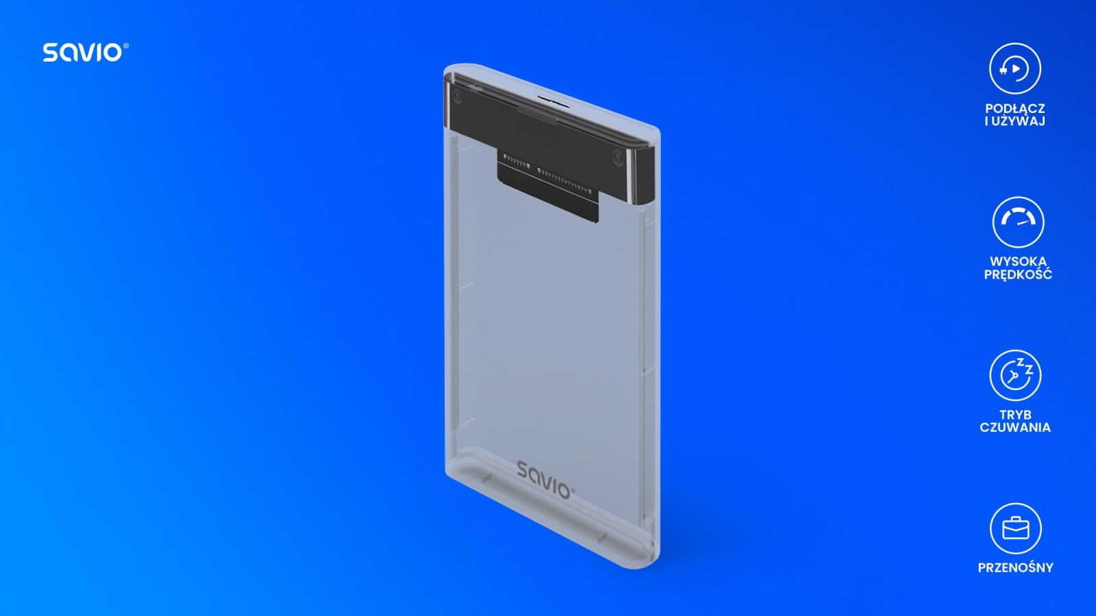 Zunanja naprava za 2.5" HDD/SSD, USB 3.0, prozorna 7