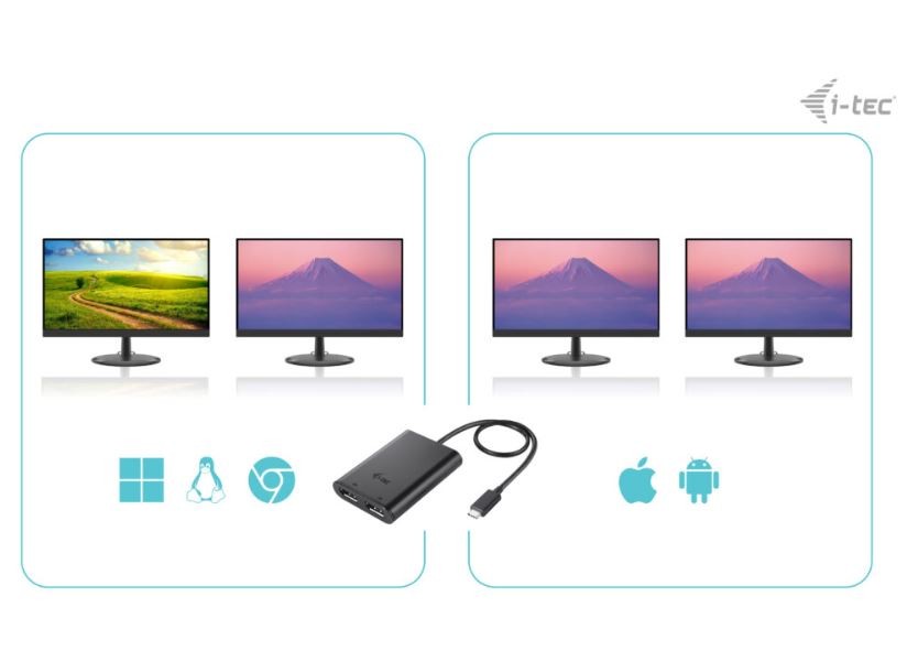 USB-C Docking Station Dual 4K/60Hz, adapter za video DP 7