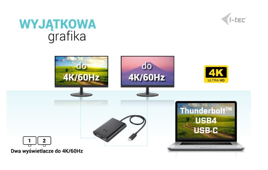 USB-C Docking Station Dual 4K/60Hz, adapter za video DP 8