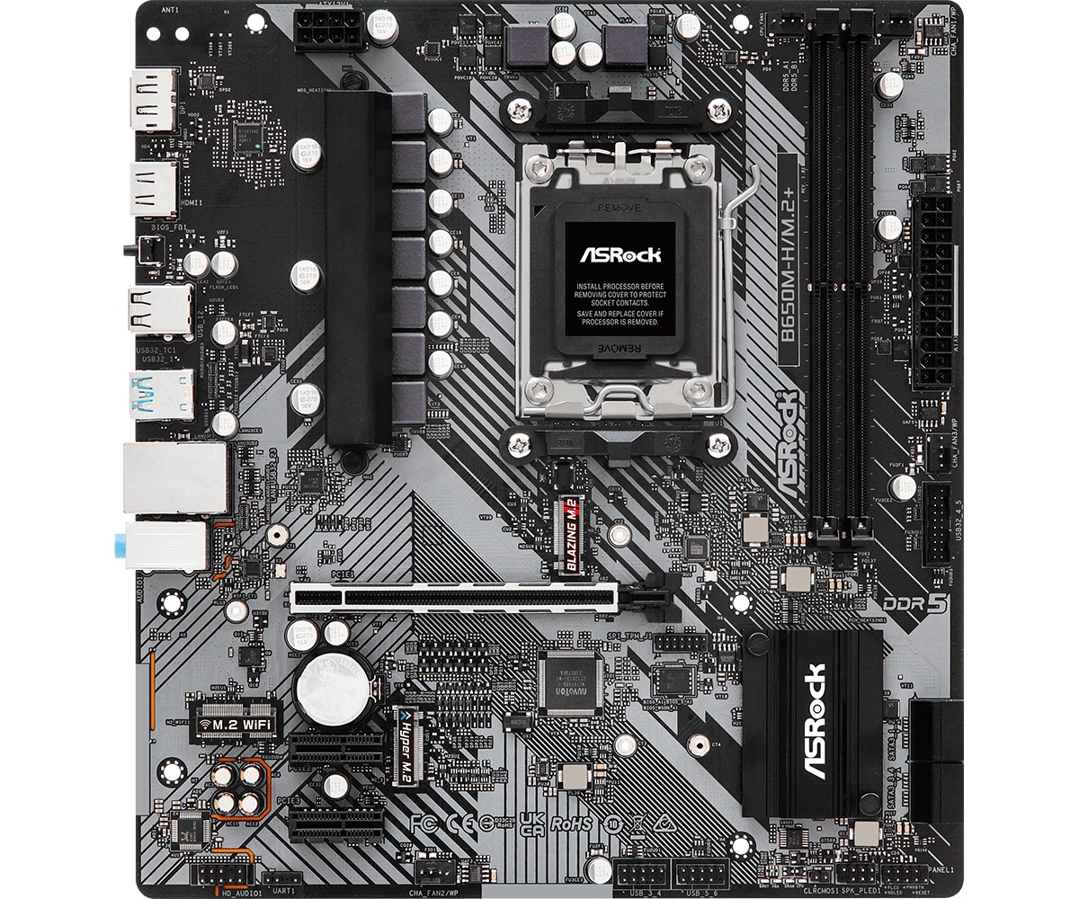 Matična plošča ASRock B650M-H/M.2 + AM5, 2xDDR5, HDMI/DP 2