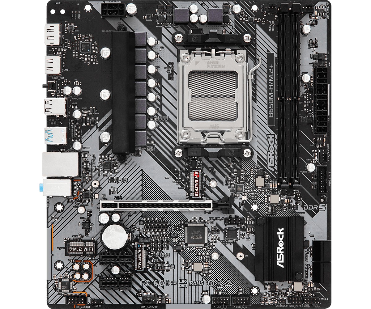 Matična plošča ASRock B650M-H/M.2 + AM5, 2xDDR5, HDMI/DP 3