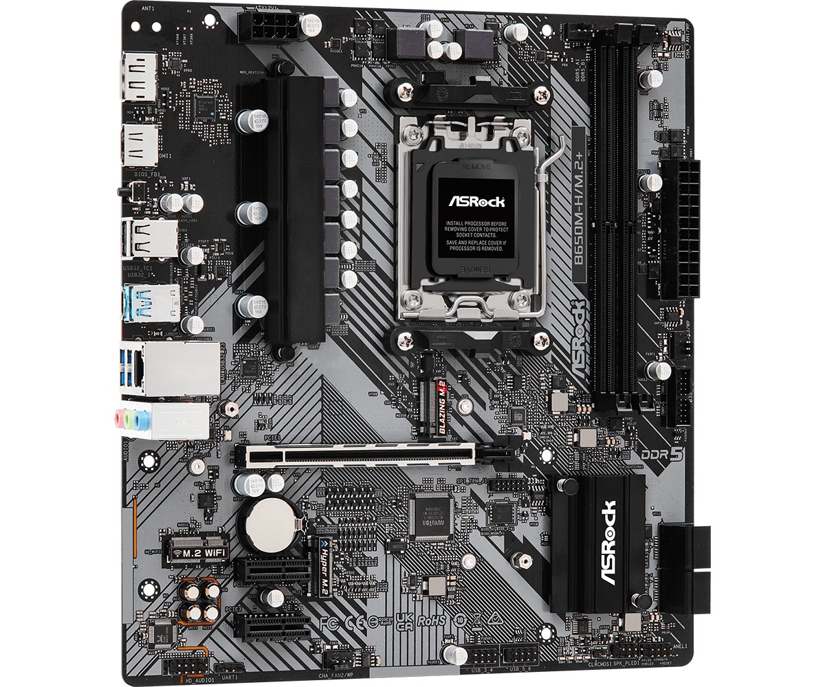 Matična plošča ASRock B650M-H/M.2 + AM5, 2xDDR5, HDMI/DP 5
