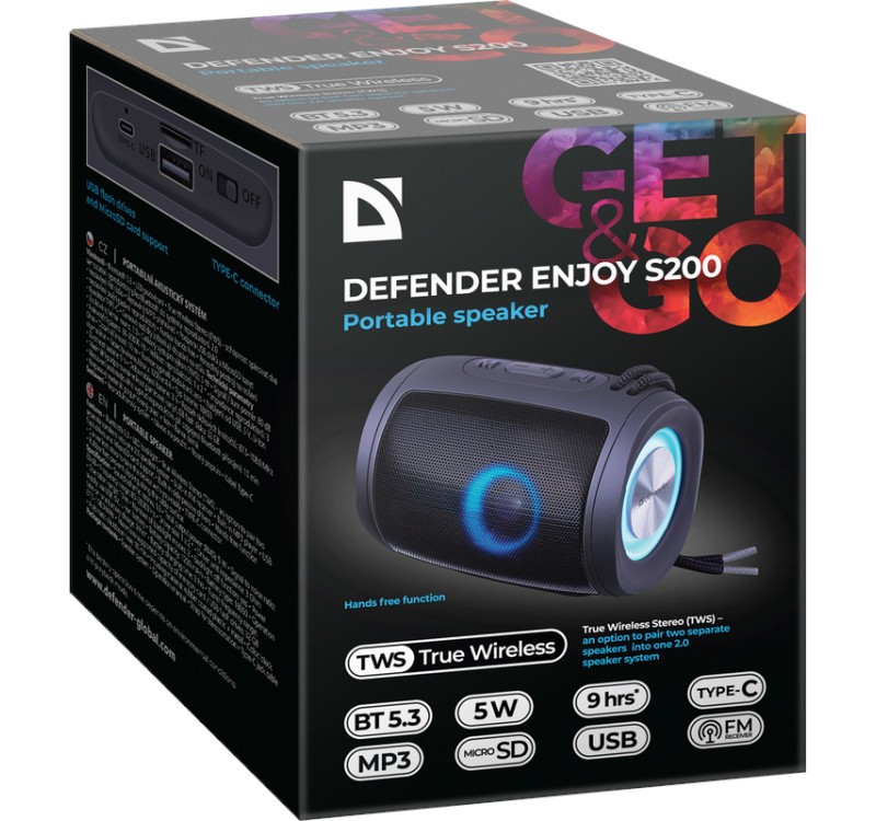 Bluetooth zvočnik Enjoy S200 TWS 2.0, črn 6
