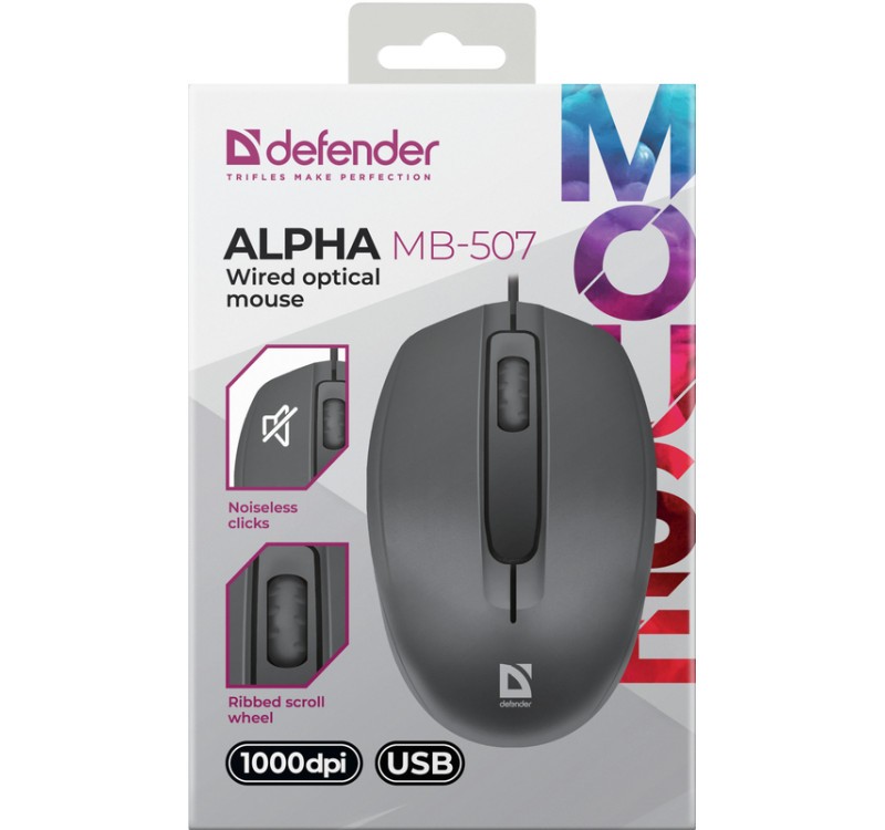 Defender žična optična miška Alpha MB-507, 1000 DPI, 3 tipke, črna 5