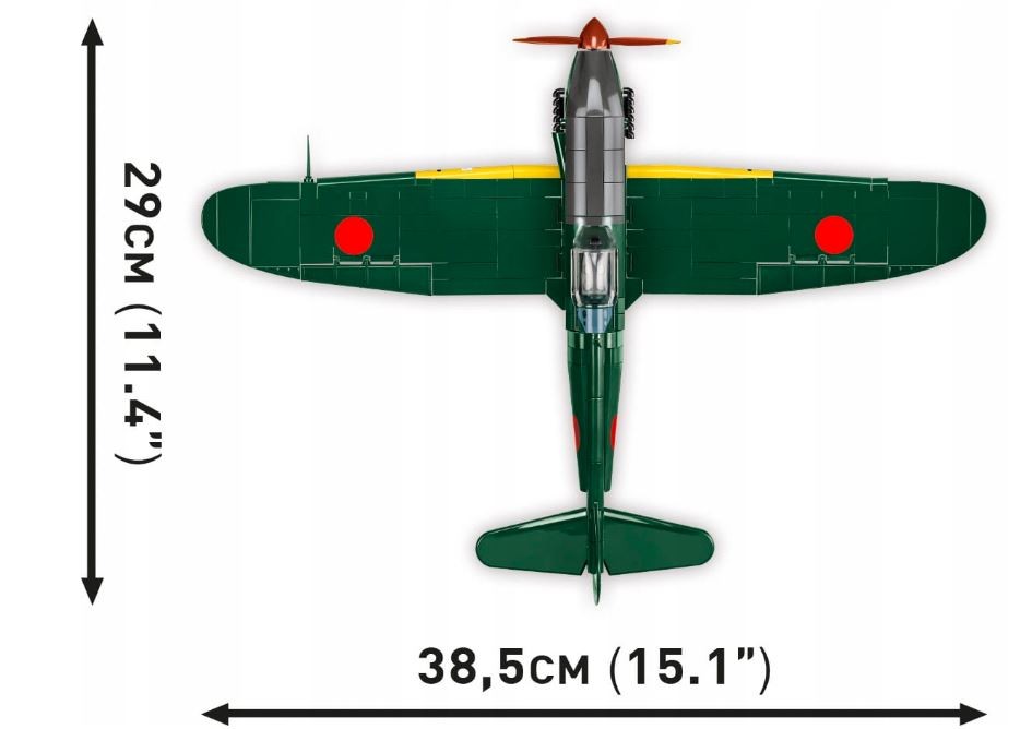Gradbeni bloki Cobi Klocki - Zbirka WWII KAWASAKI KI-61-I HIEN (TONY) 324 koščkov 2