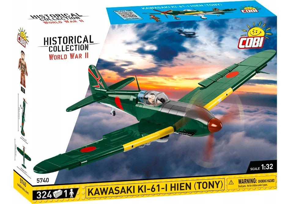 Gradbeni bloki Cobi Klocki - Zbirka WWII KAWASAKI KI-61-I HIEN (TONY) 324 koščkov