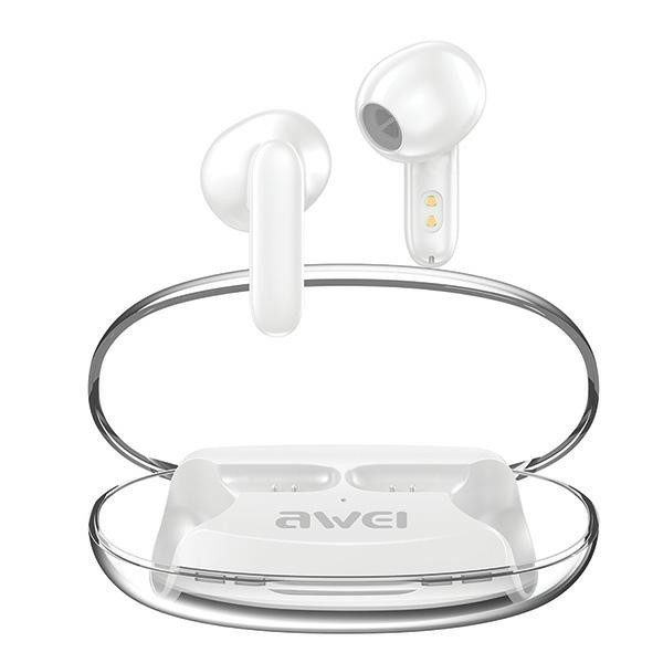 Brezžične slušalke Bluetooth 5.3 T85 ENC TWS, bele