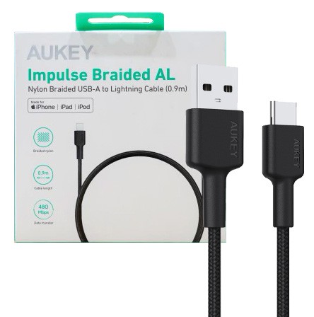 USB-C v USB-A kabel, 0,9 m, 60W PD, najlon, črn