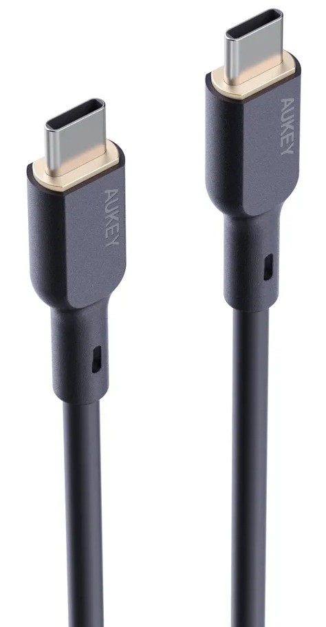 USB-C v USB-C kabel 1m, 100W PD, 5A, silikonski - črn 2