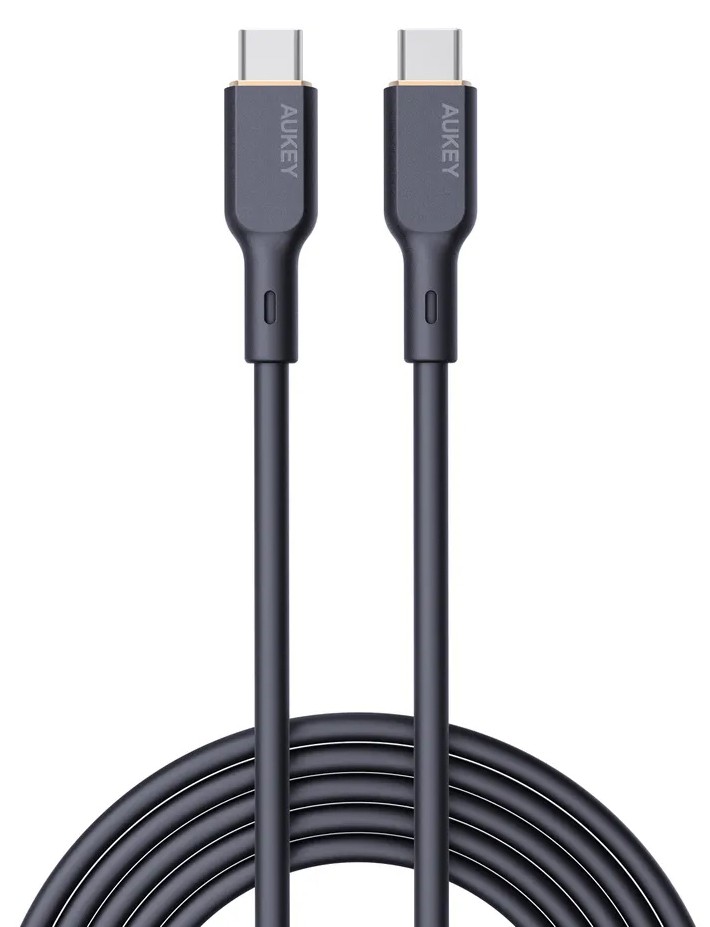 USB-C v USB-C kabel 1m, 100W PD, 5A, silikonski - črn 5
