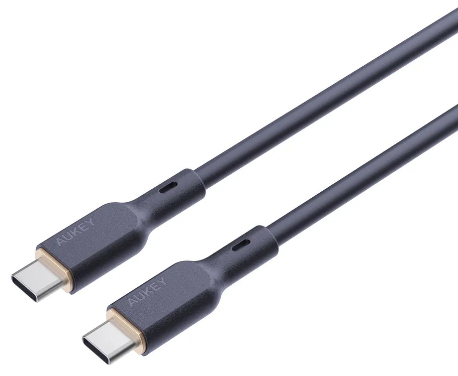 USB-C v USB-C kabel 1m, 100W PD, 5A, silikonski - črn 6
