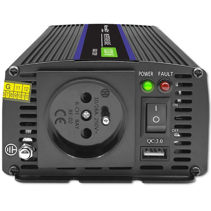 Pretvornik napetosti Monolith 1200W | 12V na 230V | 600/1200W | USB 8