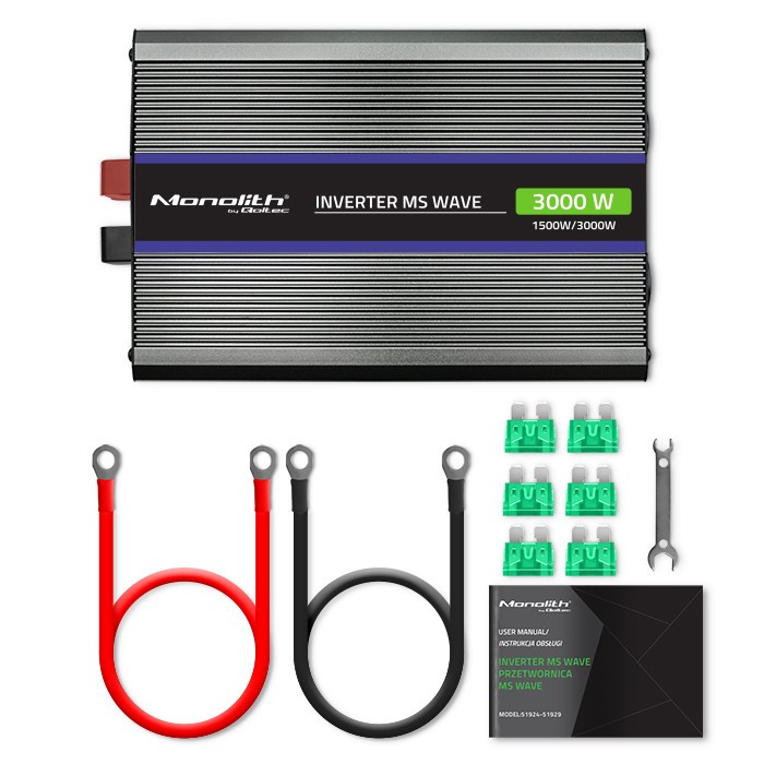 Pretvornik napetosti Monolith 3000W | 12V na 230V | 1500/3000W | USB 5