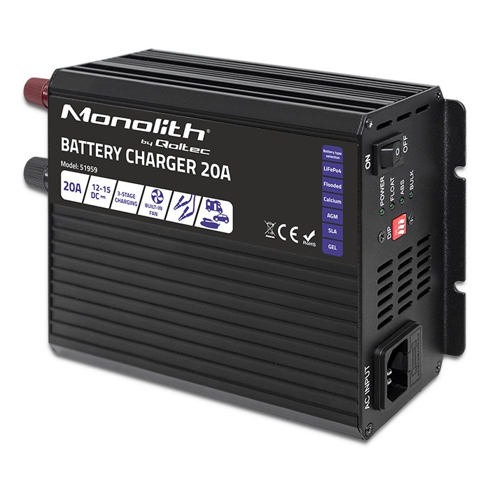 Inteligentni polnilnik Monolith za LiFePO4, AGM, GEL, SLA akumulatorje | 20A | 12V 6