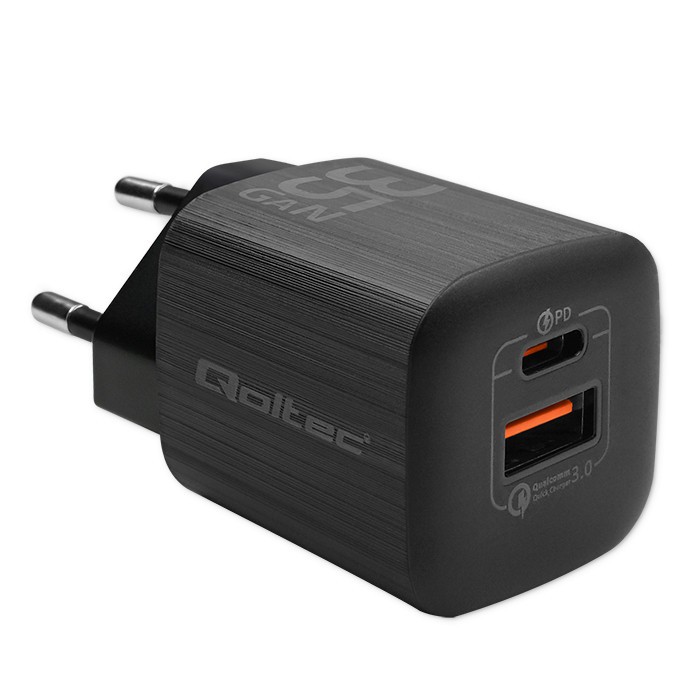 35W GaN ULTRA omrežni polnilnik | USB-C PD | USB-A | Črna