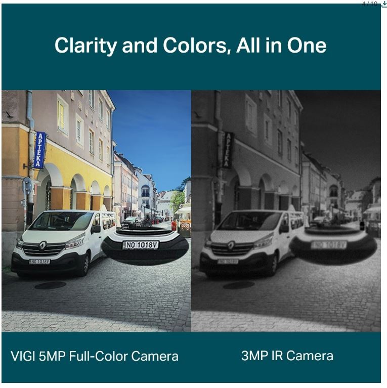 TP-Link VIGI C250 (2.8 mm) 5MP Full-Color Dome omrežna kamera 4