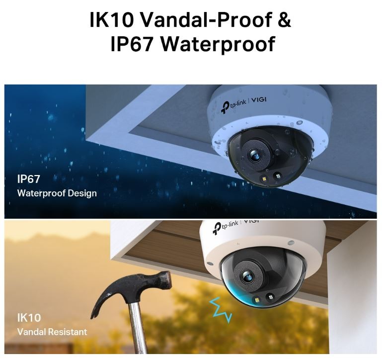 TP-Link VIGI C250 (2.8 mm) 5MP Full-Color Dome omrežna kamera 8