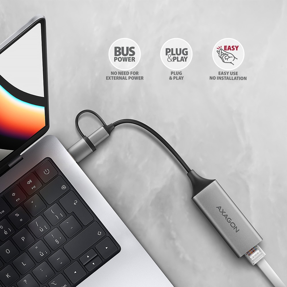 Mrežna kartica ADE-TXCA, Gigabit Ethernet, USB-C adapter 3
