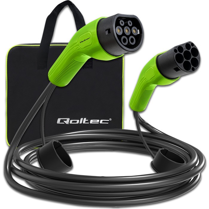 Qoltec EV polnilni kabel Type2, 400V, 11kW, 16A, 5m 5