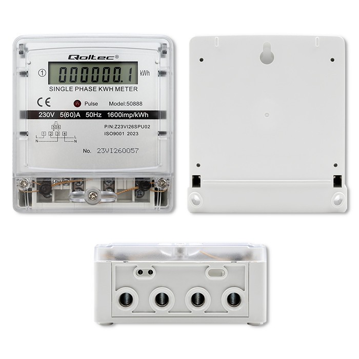 Enofazni elektronski merilnik porabe energije LCD 2