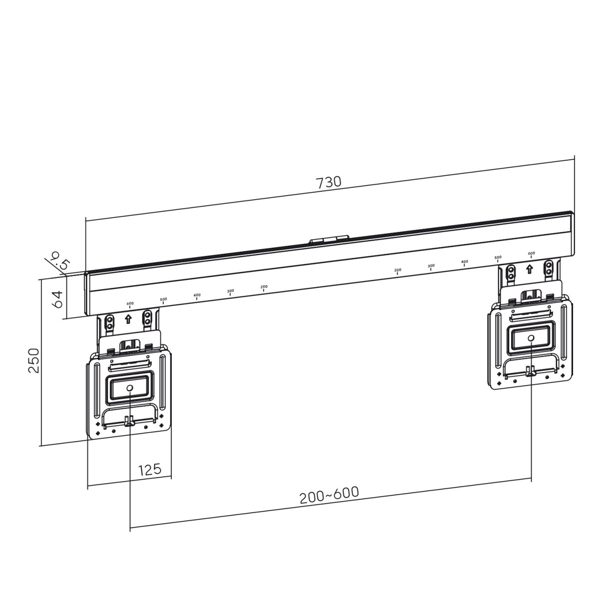 Ultra tanek TV nosilec Maclean 37-80" do 75 kg 6