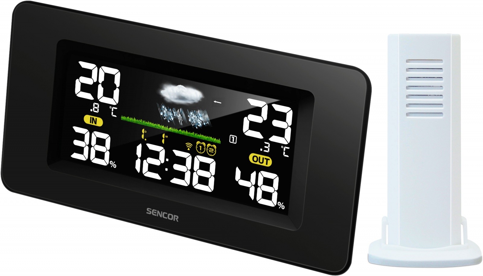 Sencor SWS 5270 vremenska postaja, barvni LCD, notranja/zun. temperatura