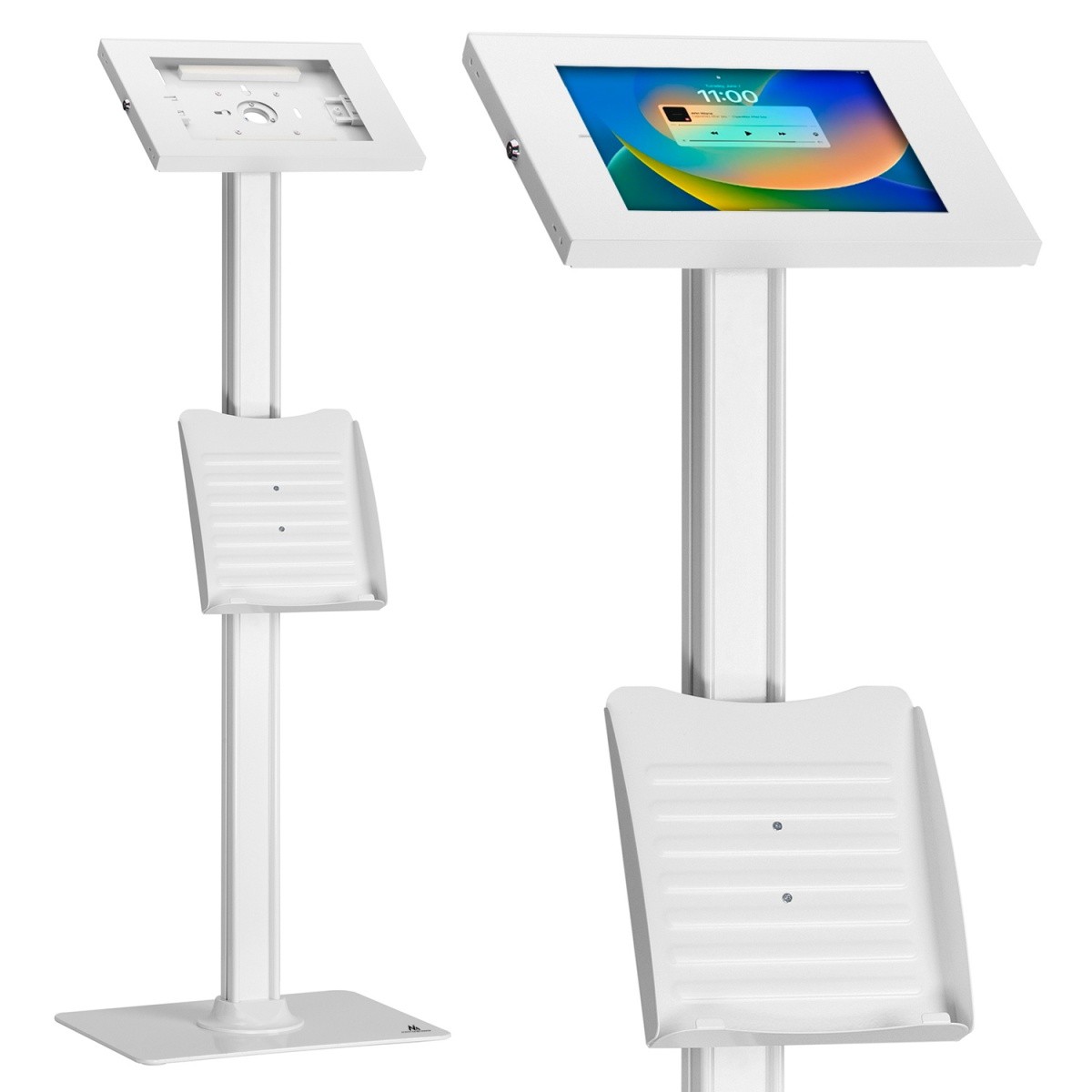 Talni nosilec za tablico z zaklepanjem MC-476W (11") Bela