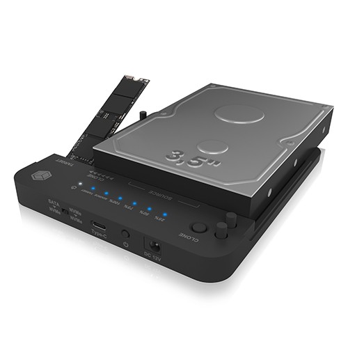 Stationska enota za kloniranje in priklop IB-2913MCL-C31 za M.2 NVMe SSD in HDD 3