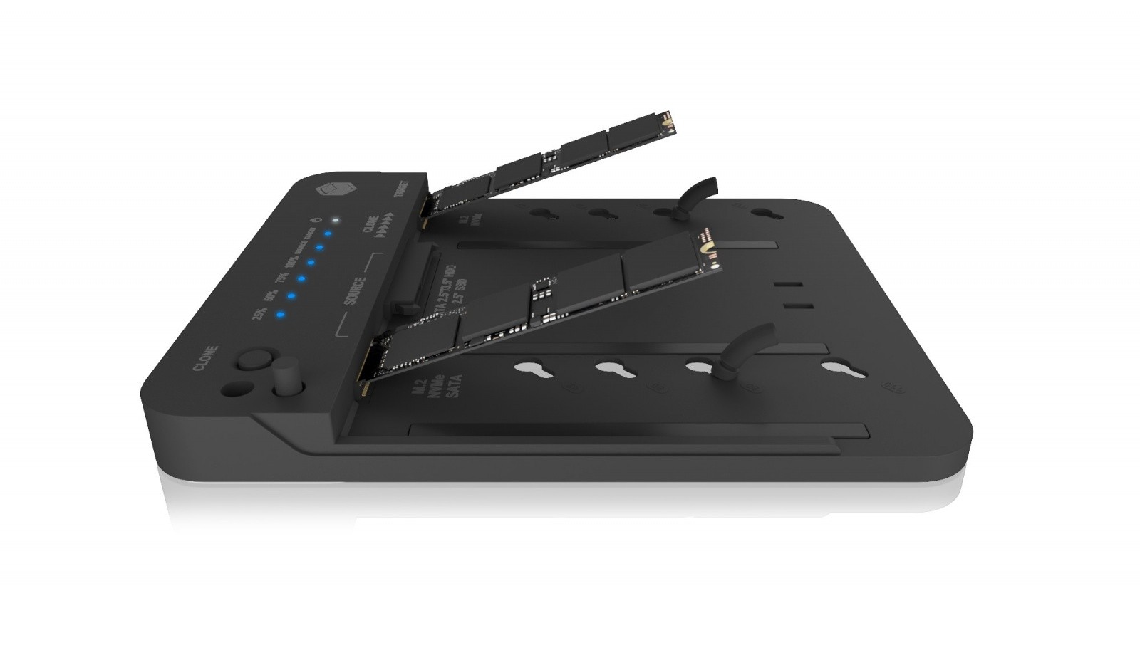 Stationska enota za kloniranje in priklop IB-2913MCL-C31 za M.2 NVMe SSD in HDD 8